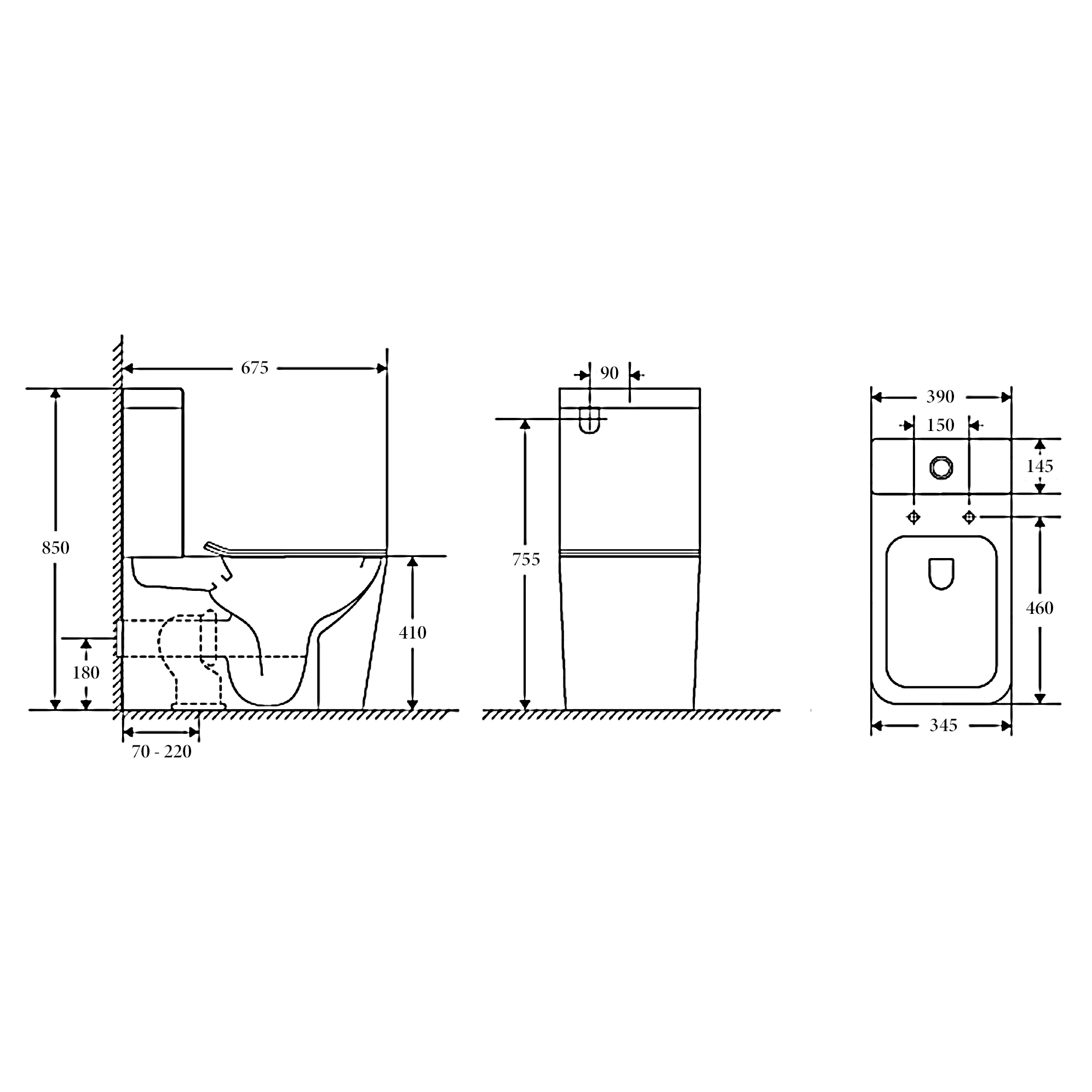 FLORENCE | RIMLESS BACK TO WALL TOILET SUITE
