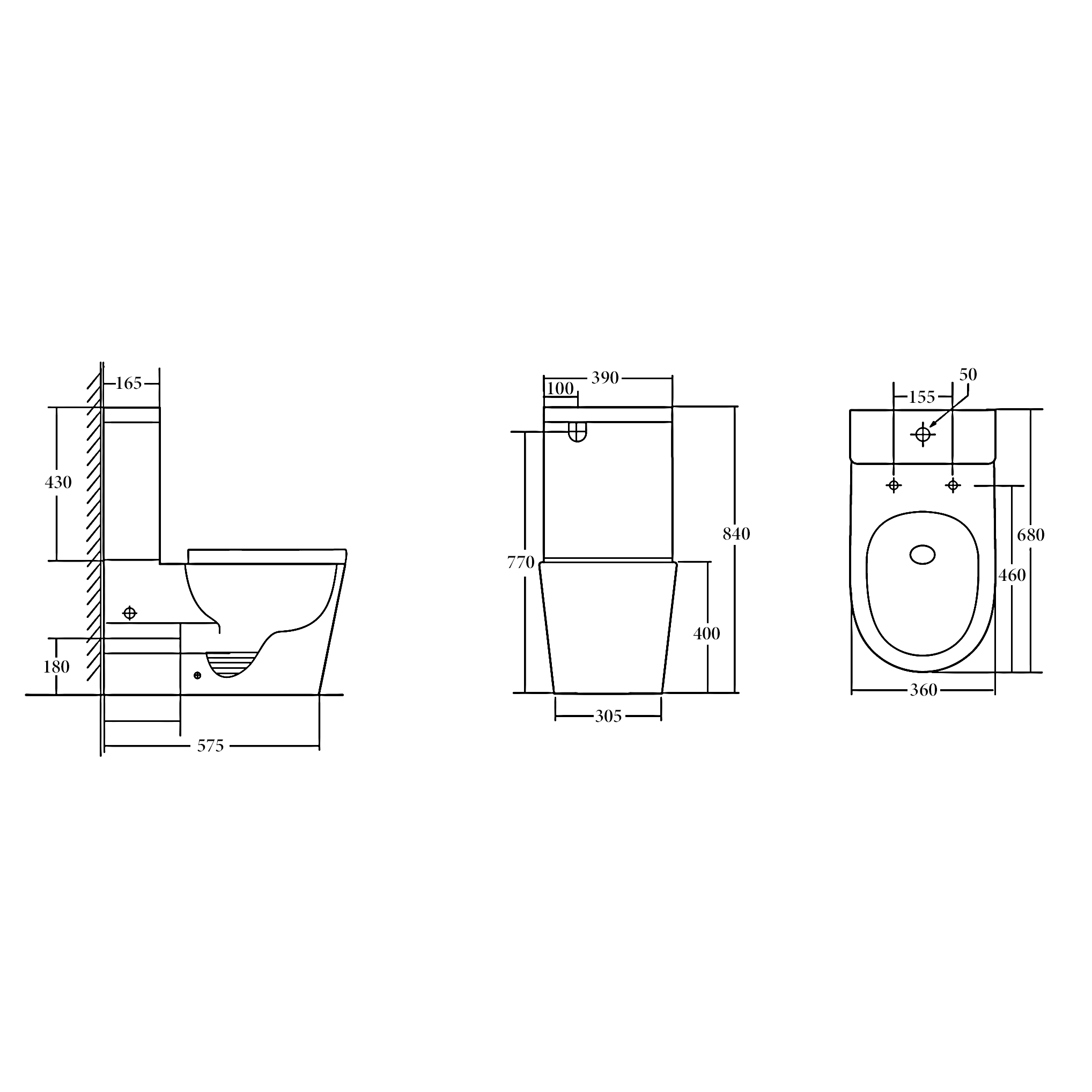 DENVER | RIMLESS BACK TO WALL TOILET SUITE