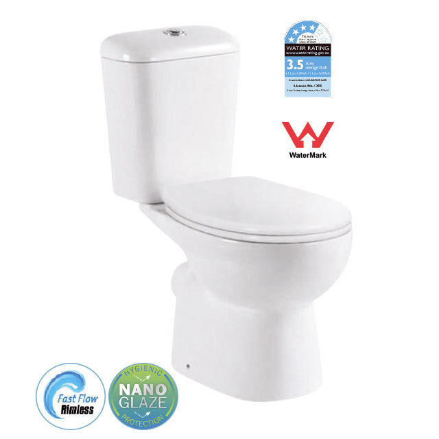 YORK | RIMLESS | CLOSE COUPLE TOILET SUITE