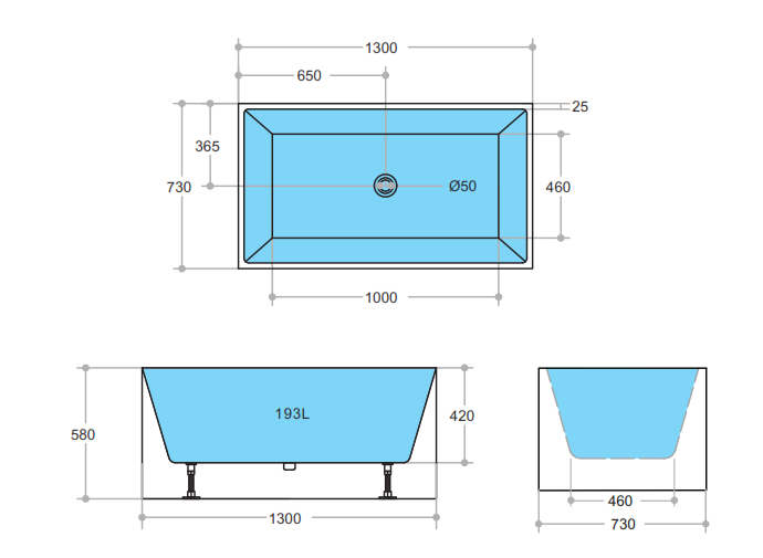 THEO | MULTIFIT BATHTUB 1300