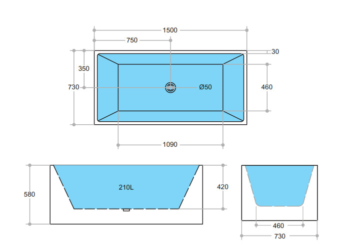 THEO | MULTIFIT BATHTUB 1500
