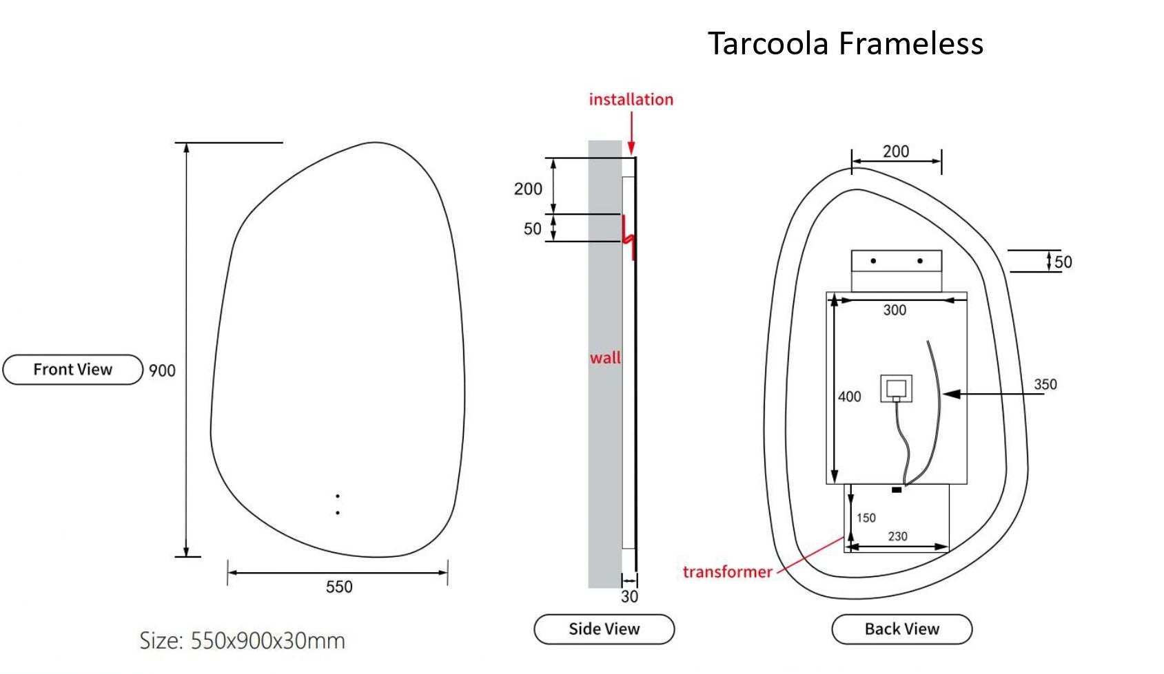 AULIC | TARCOOLA LED MIRROR