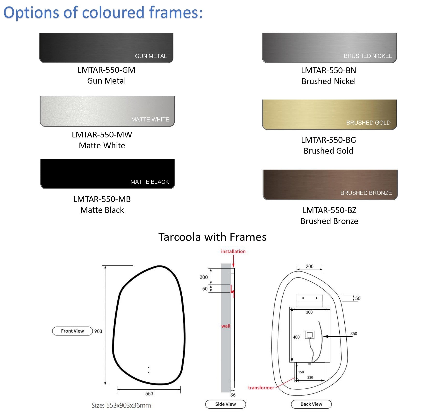 AULIC | TARCOOLA LED MIRROR
