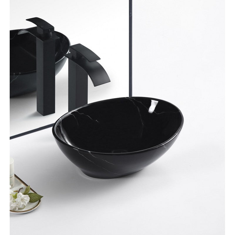 BLACK OVAL BASIN | 420X340