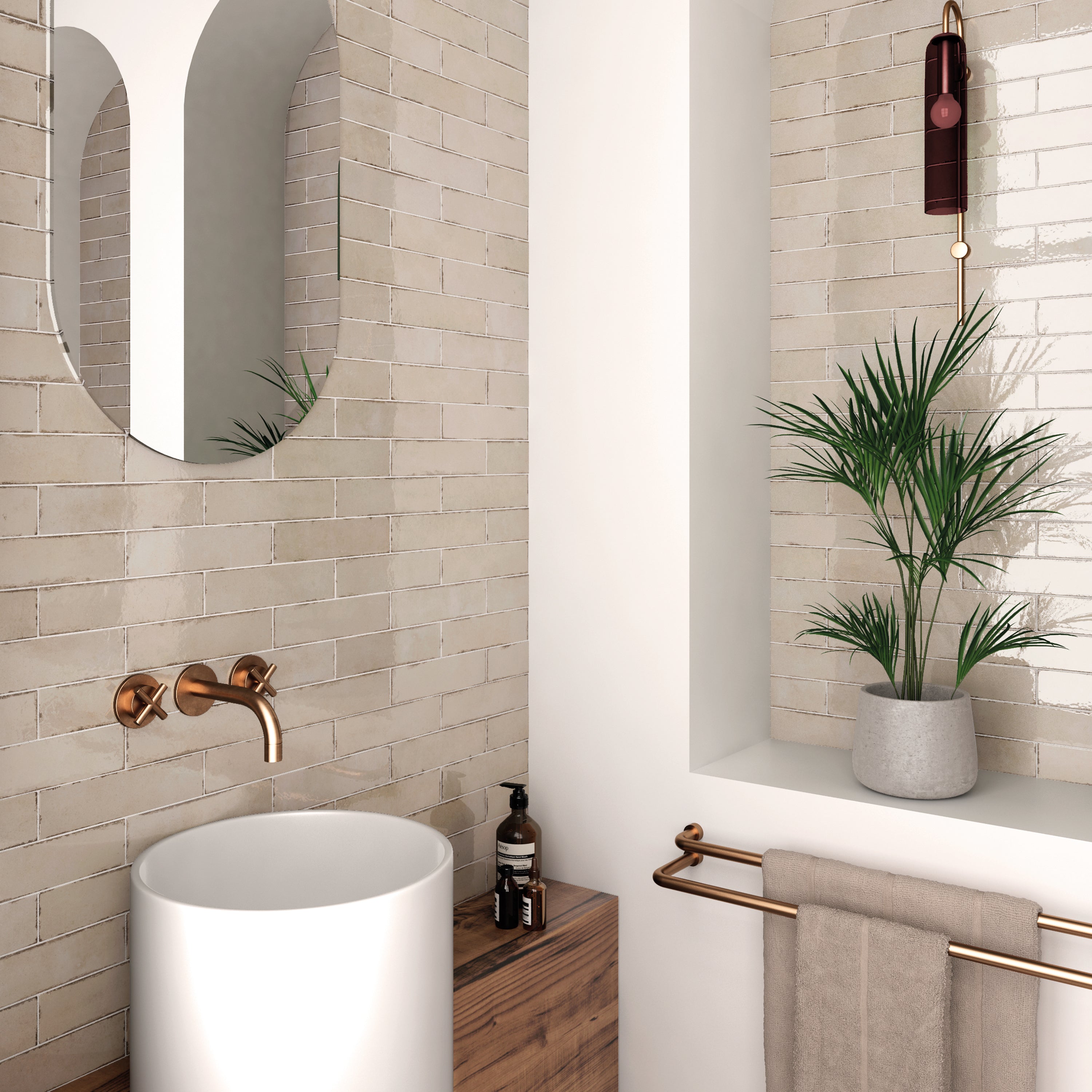 TRIBECA | OATMEAL GLOSS | PORCELAIN | 60X246X9MM