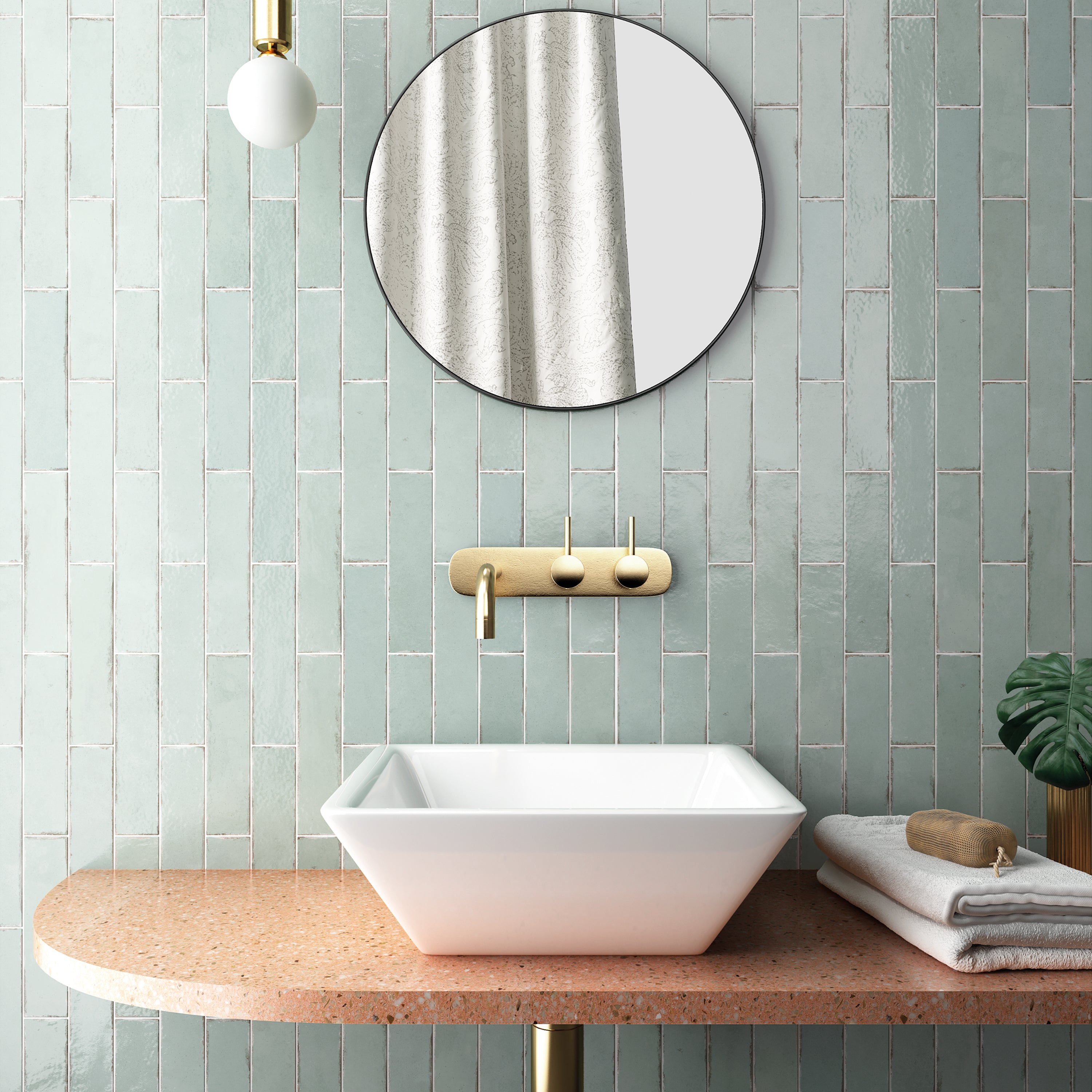 TRIBECA | SEAGLASS MINT GLOSS | PORCELAIN | 60X246X9MM