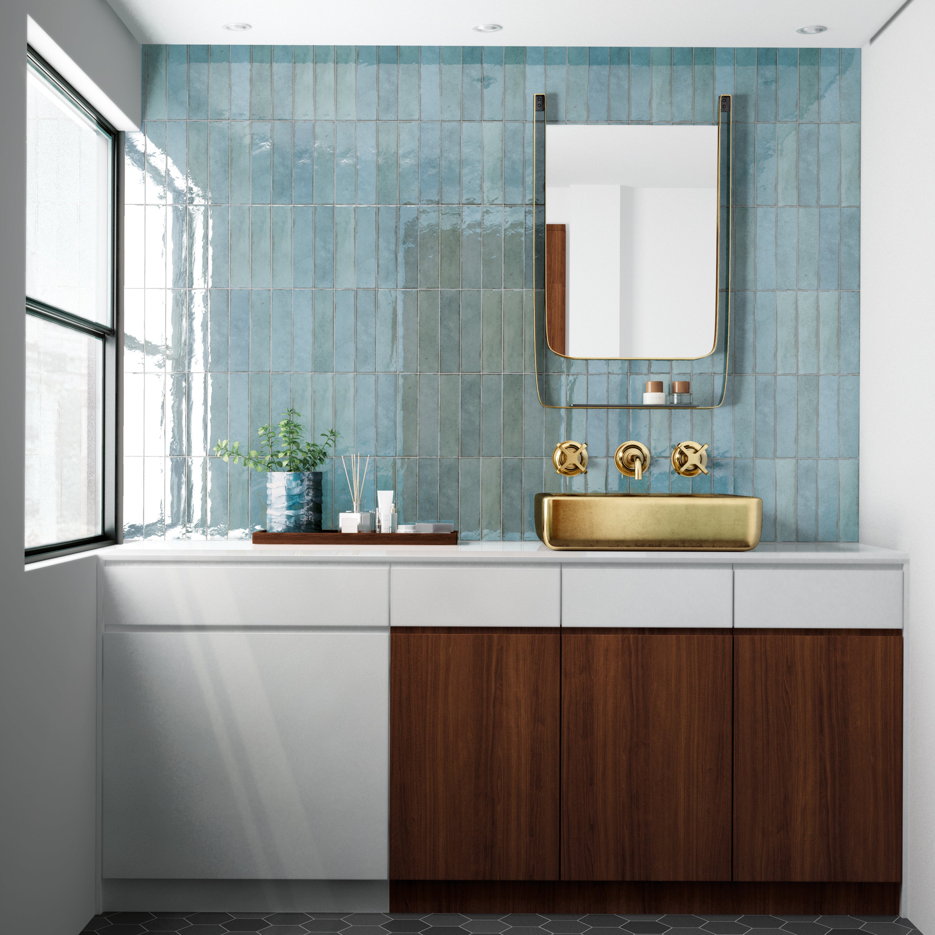 TRIBECA | WATERCOLOUR GLOSS | PORCELAIN | 60X246X9MM