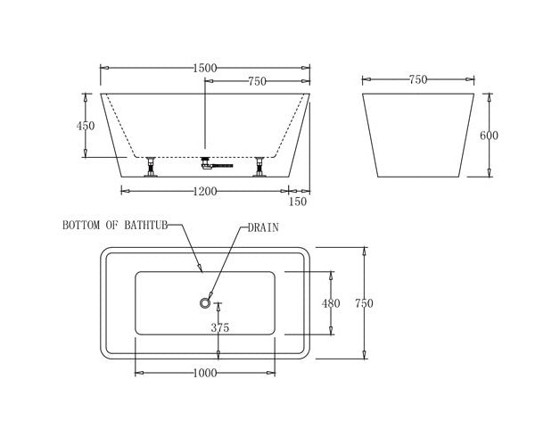 TURIN | FREESTANDING BATHTUB | WHITE