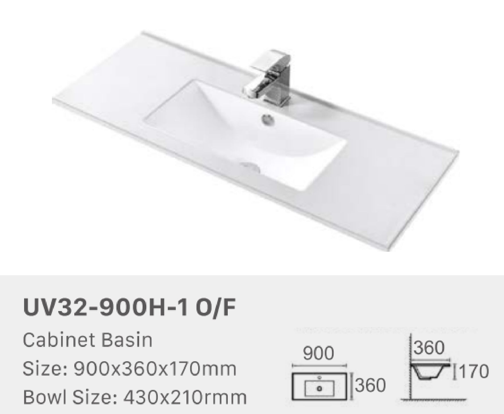 CERAMIC TOP | GLOSS WHITE | 900-O/F