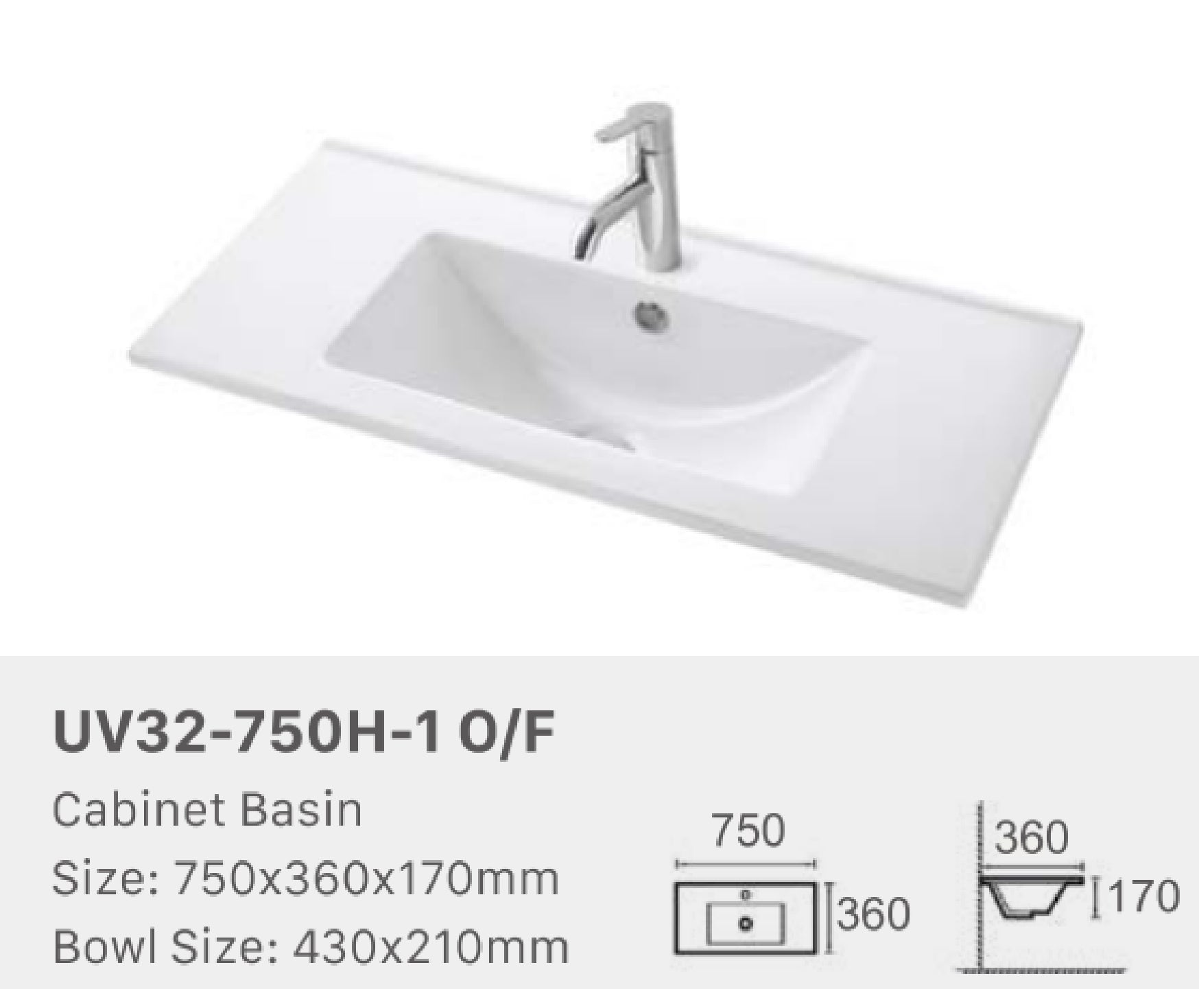 CERAMIC TOP | GLOSS WHITE | 750-O/F