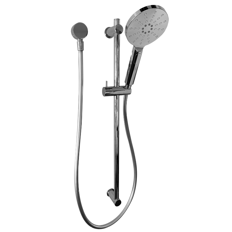 MILAN | ROUND SHOWER ON RAIL | CHROME