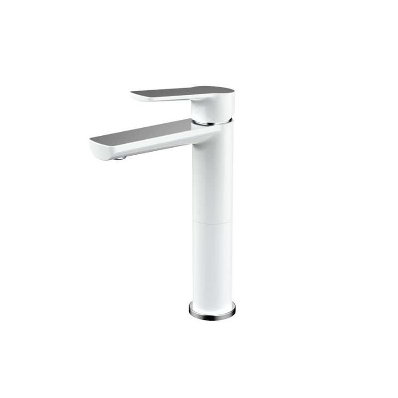 LONDON | TALL BASIN MIXER | CHROME & WHITE