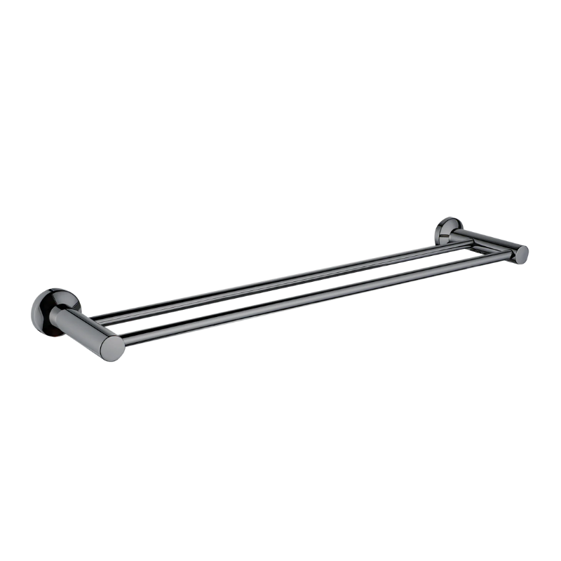 CAPRI | 850MM DOUBLE TOWEL RAIL | GUN METAL