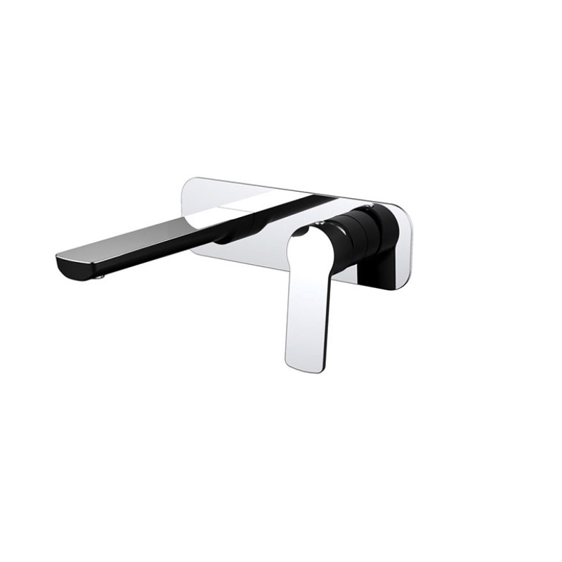 VIENNA | WALL MIXER WITH SPOUT | CHROME & BLACK