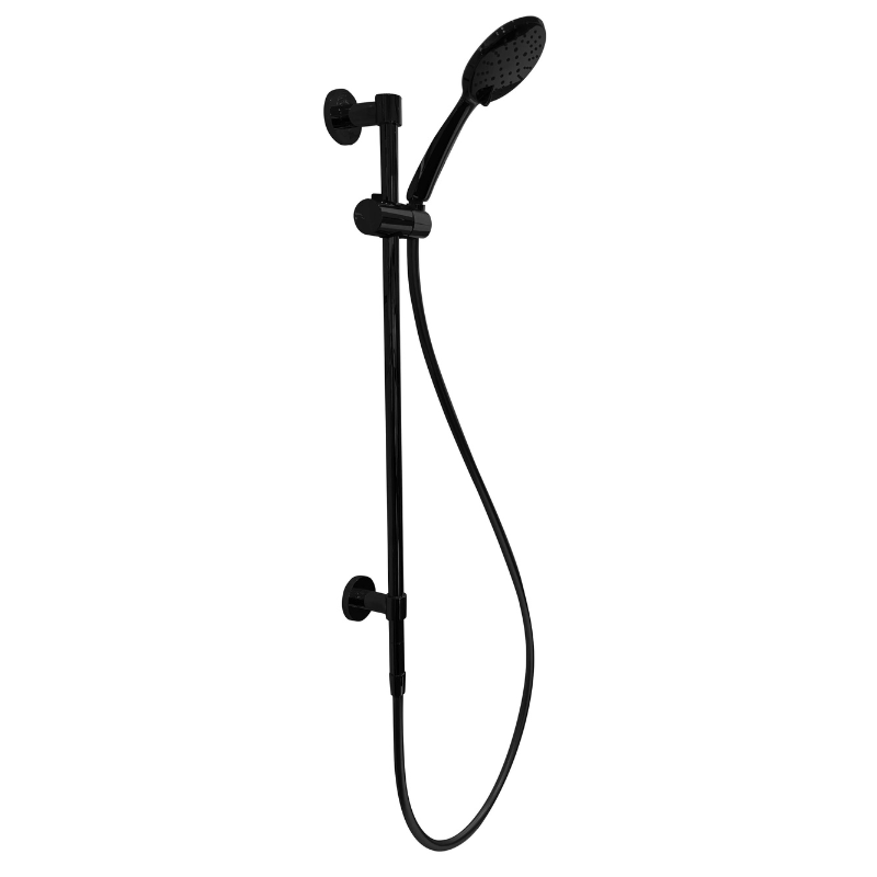 MILAN | WATER THROUGH SHOWER ON RAIL | MATTE BLACK