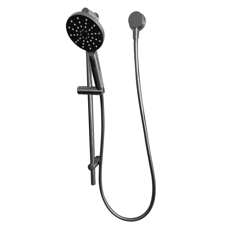 MILAN | ROUND SHOWER ON RAIL | GUN METAL