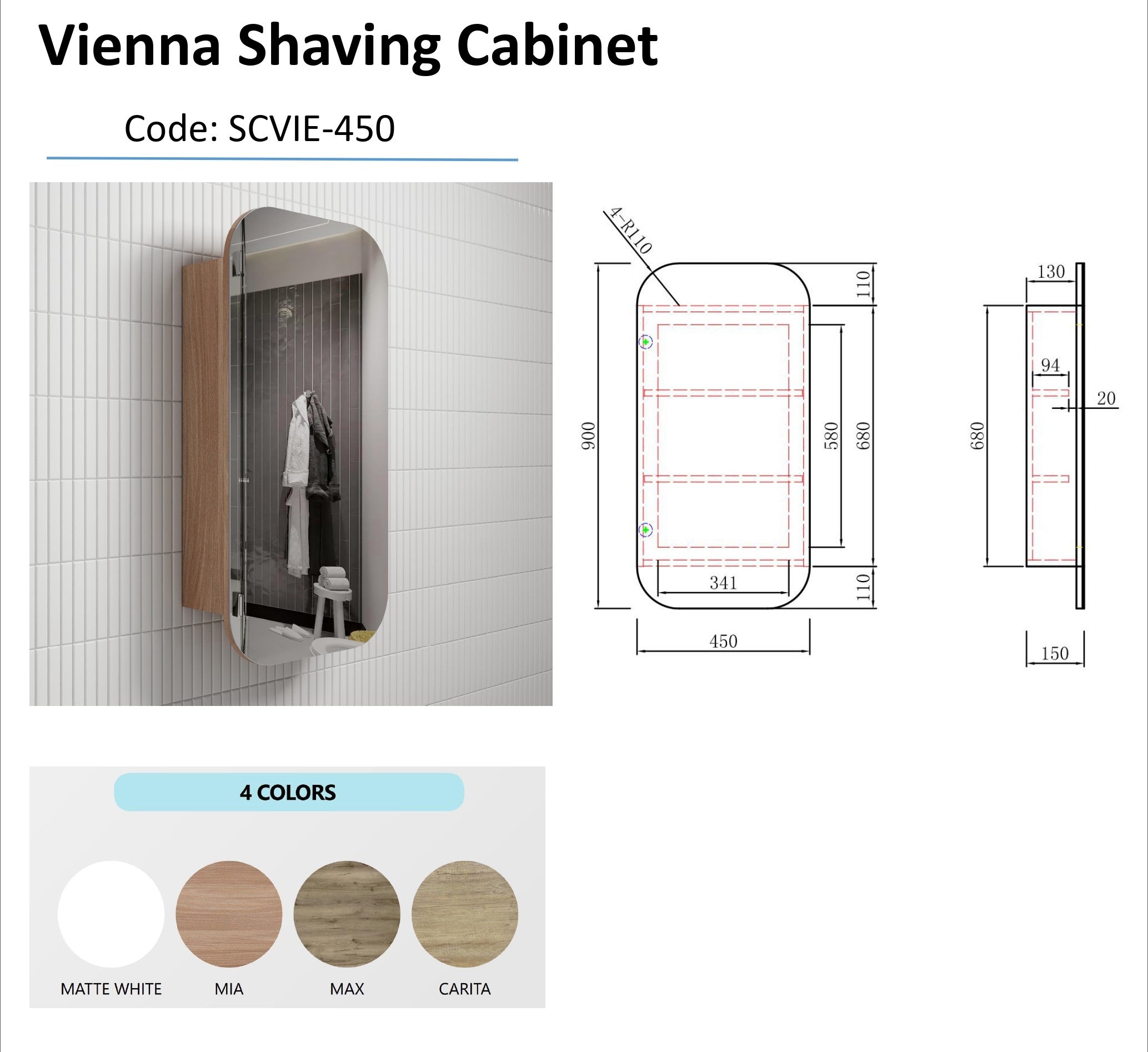 AULIC | VIENNA | SHAVING CABINET