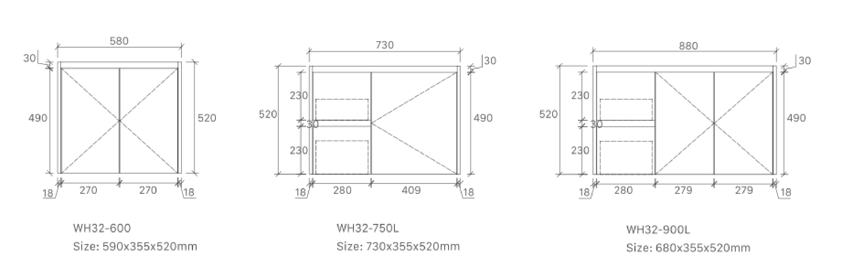 SIERRA | 600MM WALL HUNG VANITY ONLY