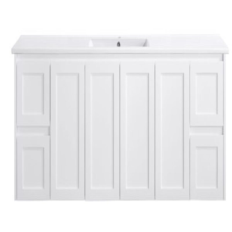 LUNA | 1800MM WALL HUNG VANITY WITH DOUBLE BOWL CERAMIC SLIMLINE TOP