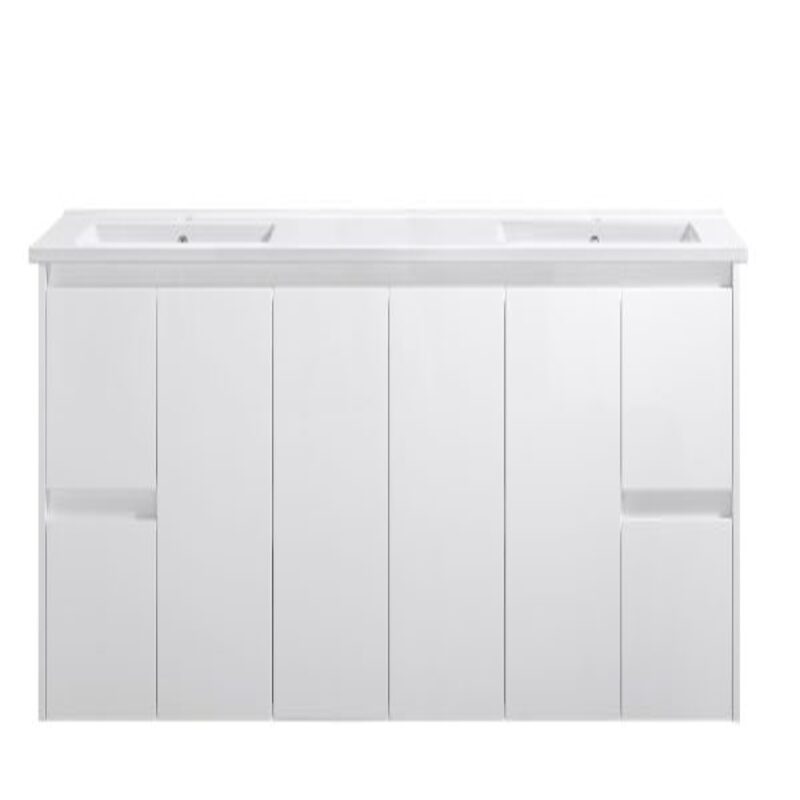 WILLOW | 1800MM WALL HUNG VANITY WITH DOUBLE BOWL CERAMIC SLIMLINE TOP