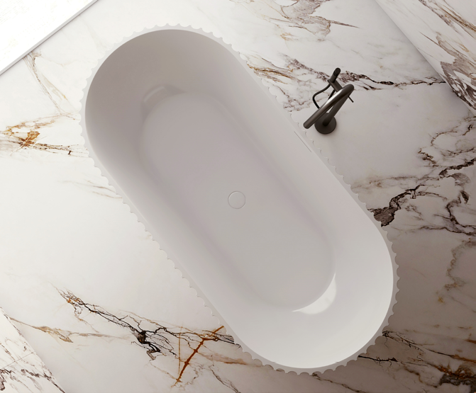 HENLEY | SHELL FLUTED OVAL FREESTANDING BATHTUB