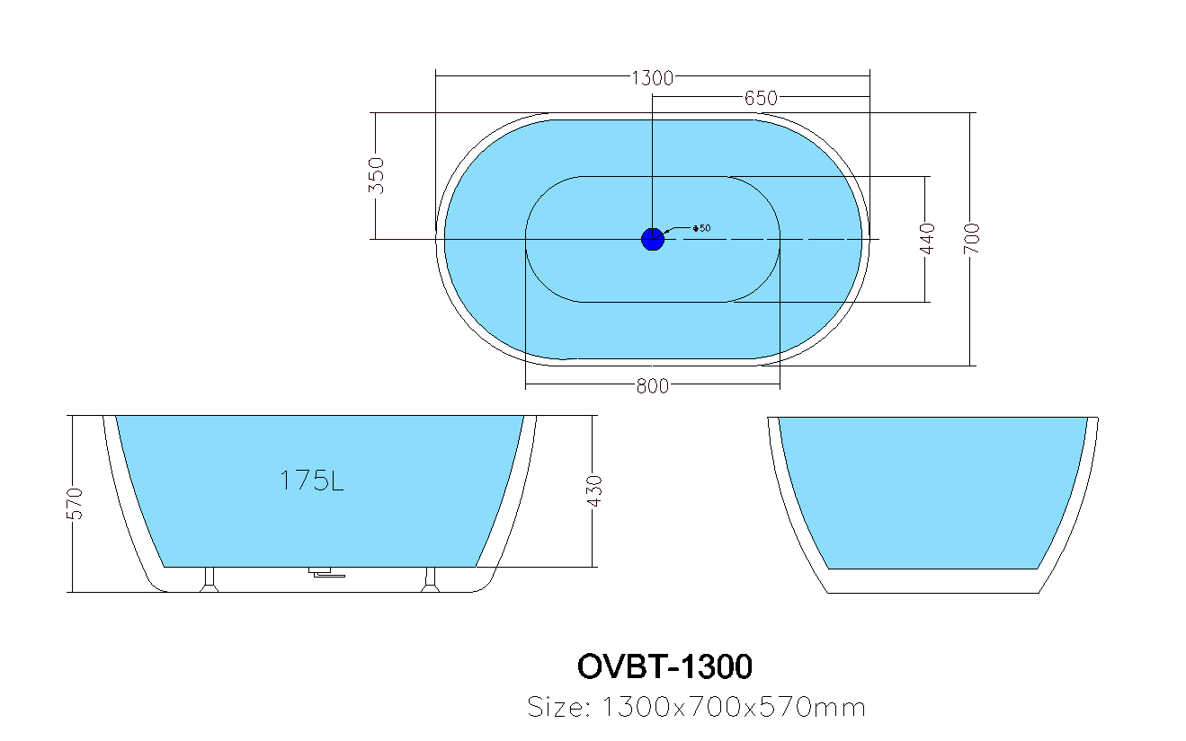OLIVIA | FREESTANDING BATHTUB 1300