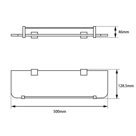 BLAZE | GLASS | SHOWER SHELF