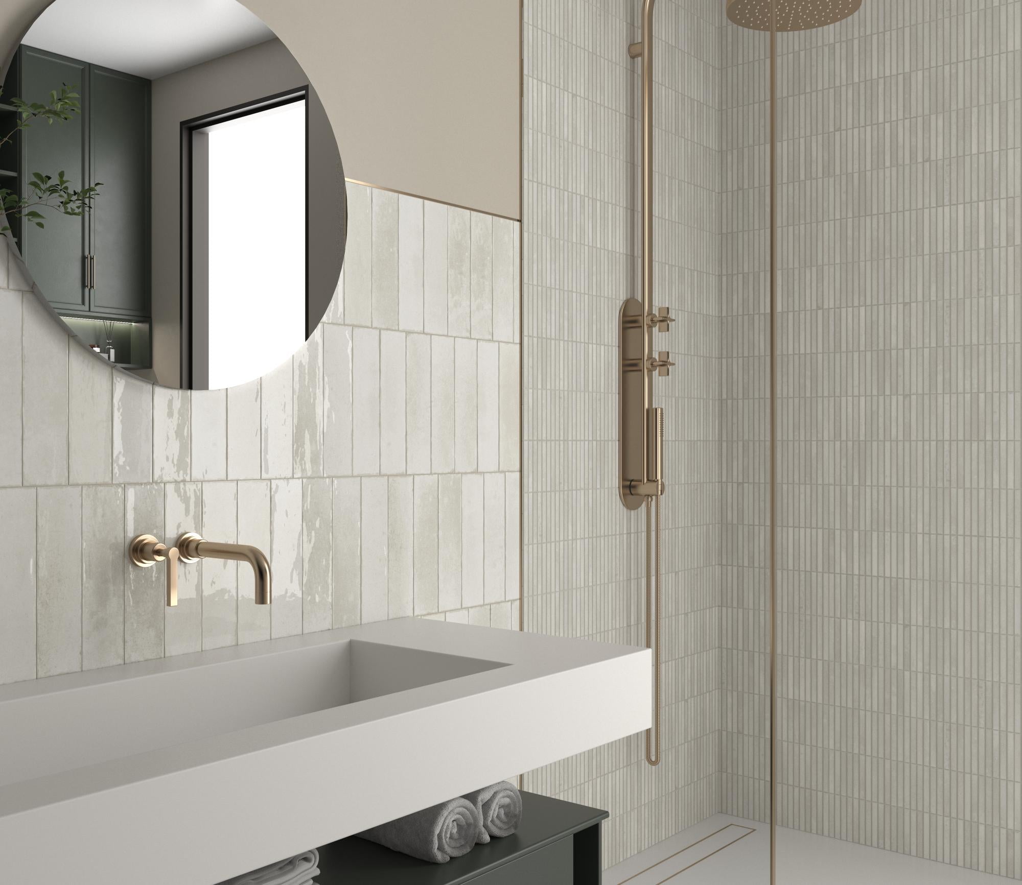 KIT KAT MOSAIC SHEET | IVORY | 115X231MM