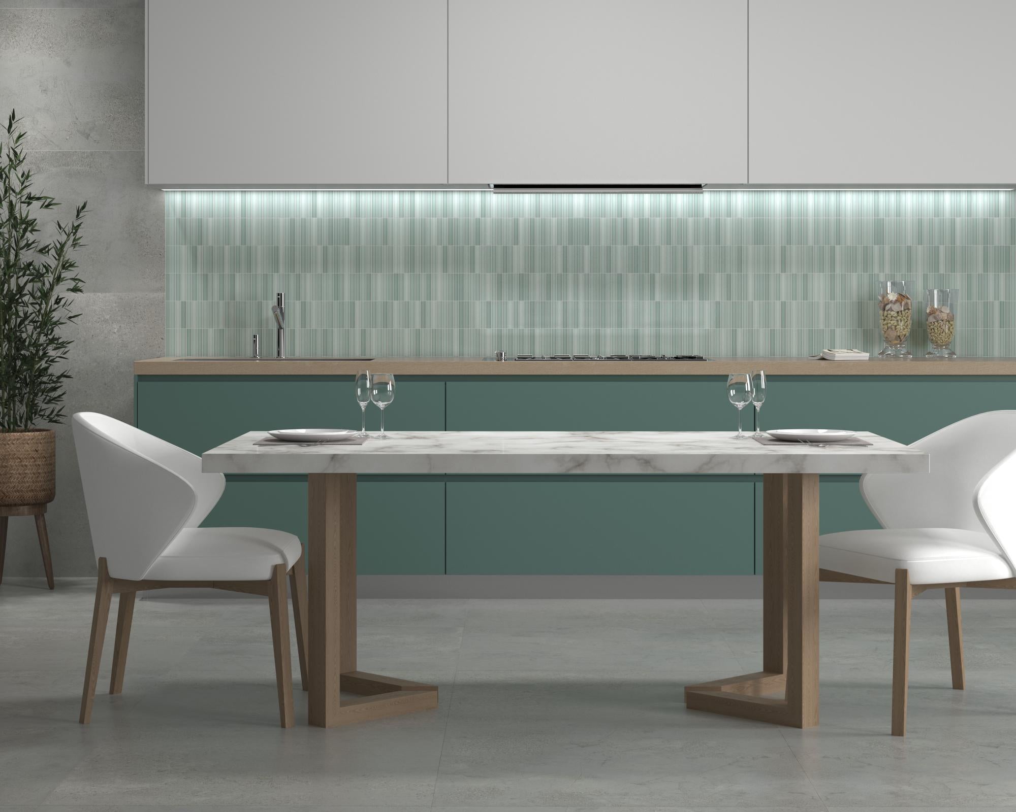 KIT KAT MOSAIC SHEET | ANISE GREEN | 115X231MM