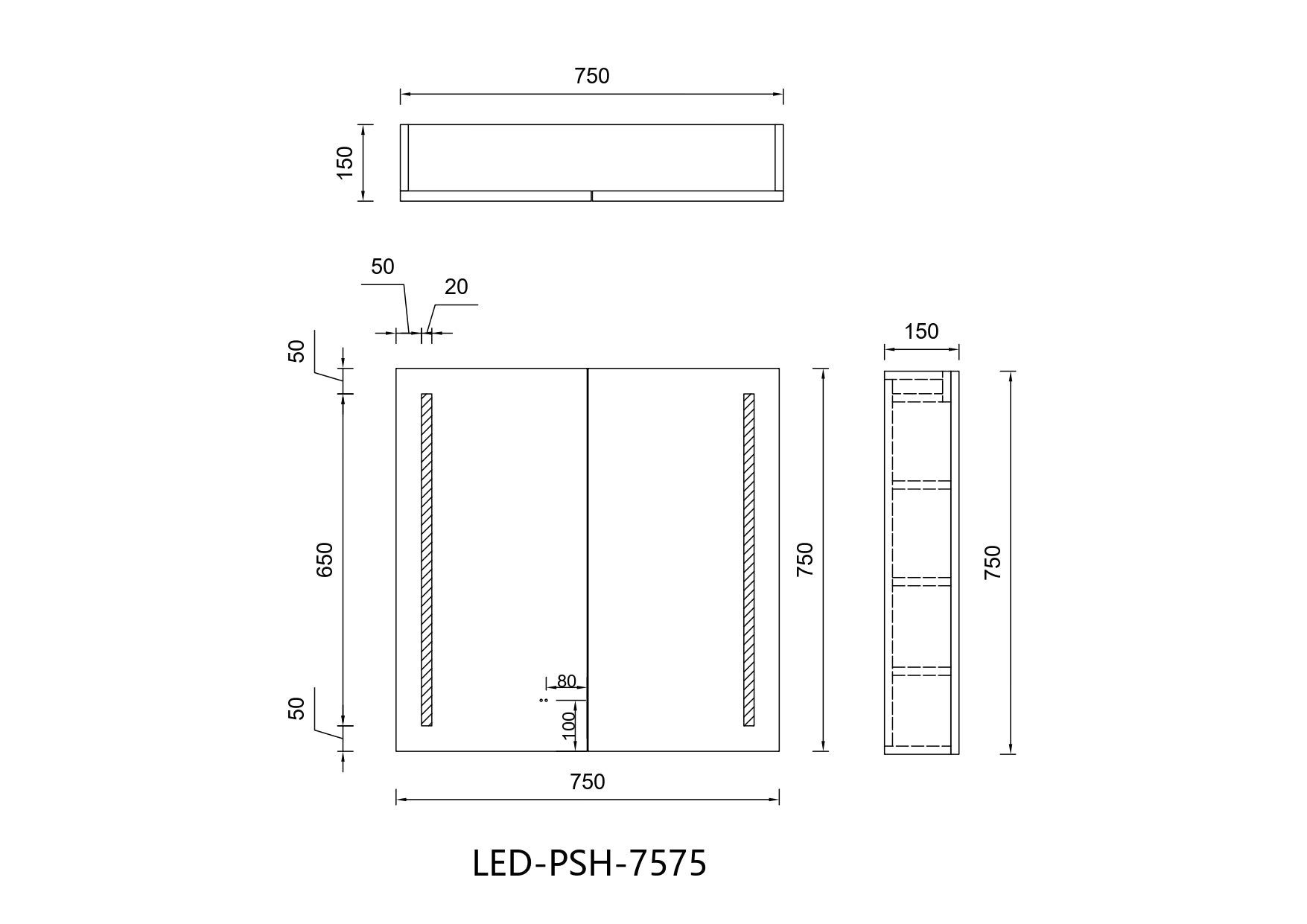 BRIGHTON | LED SHAVING CABINET