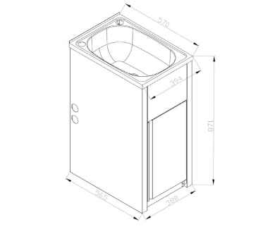 VASCA | LAUNDRY METAL FINGERPULL CABINET | 35L