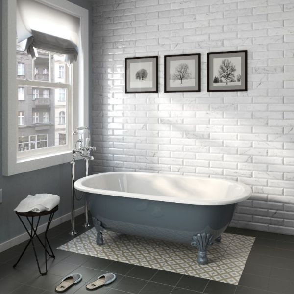 COTTAGE | CARRARA MARBLE METRO BEVELLED GLOSS | CERAMIC | 75X300X9MM