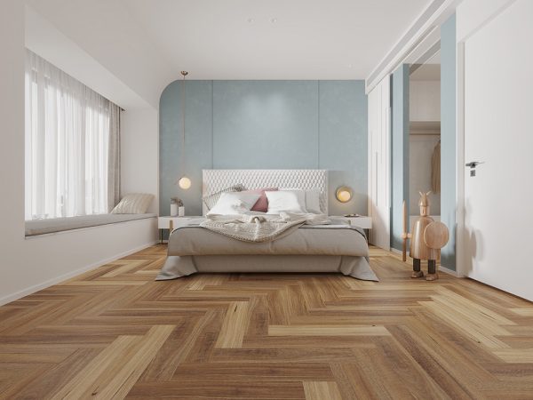 HERRINGBONE | SPC HYBRID | NSW SPOTTED GUM | 650X127X9MM