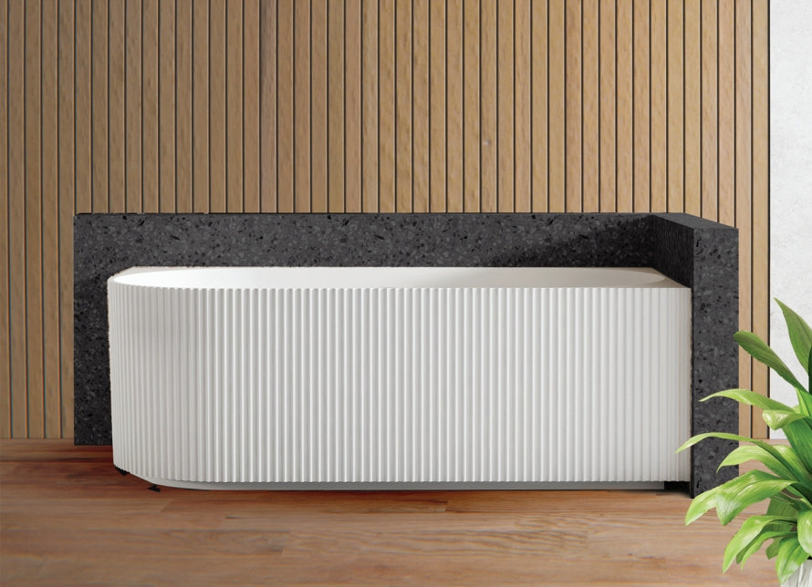 ANIKA | FLUTED GROOVE RIGHT CORNER BATHTUB