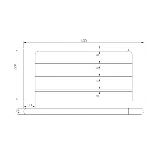 AU SERIES | TOWEL RACK 600MM