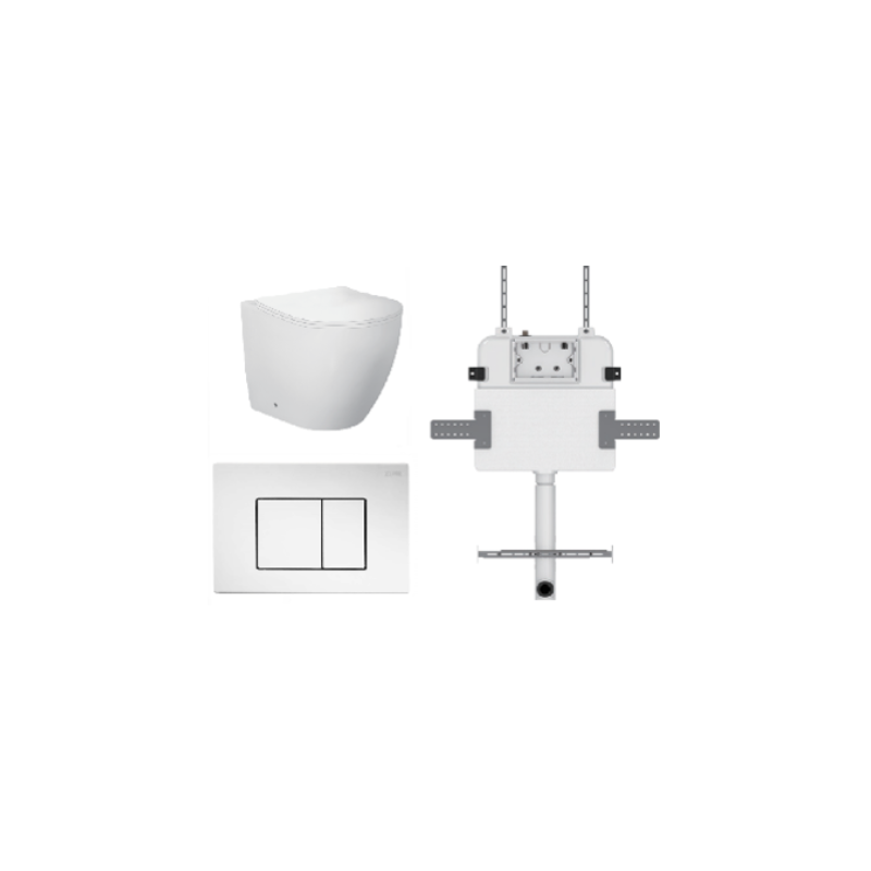 VENUS FLOOR PAN | R&T CISTERN | SQUARE ABS CHROME | IN-WALL TOILET SUITE