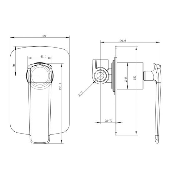 ESPERIA | SHOWER MIXER | MATT BLACK & CHROME