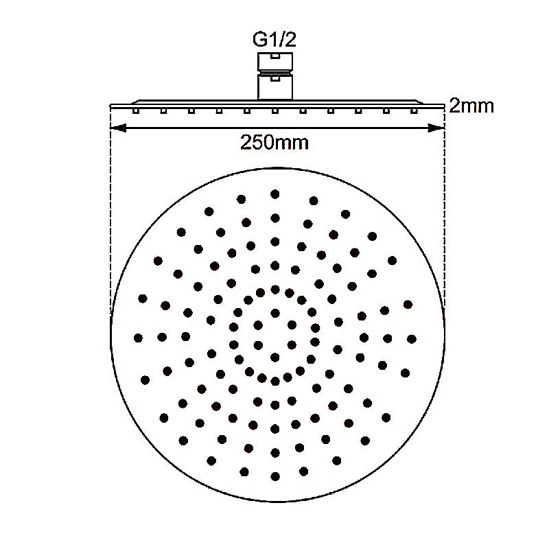 ROUND TWIN SHOWER SET MATT BLACK