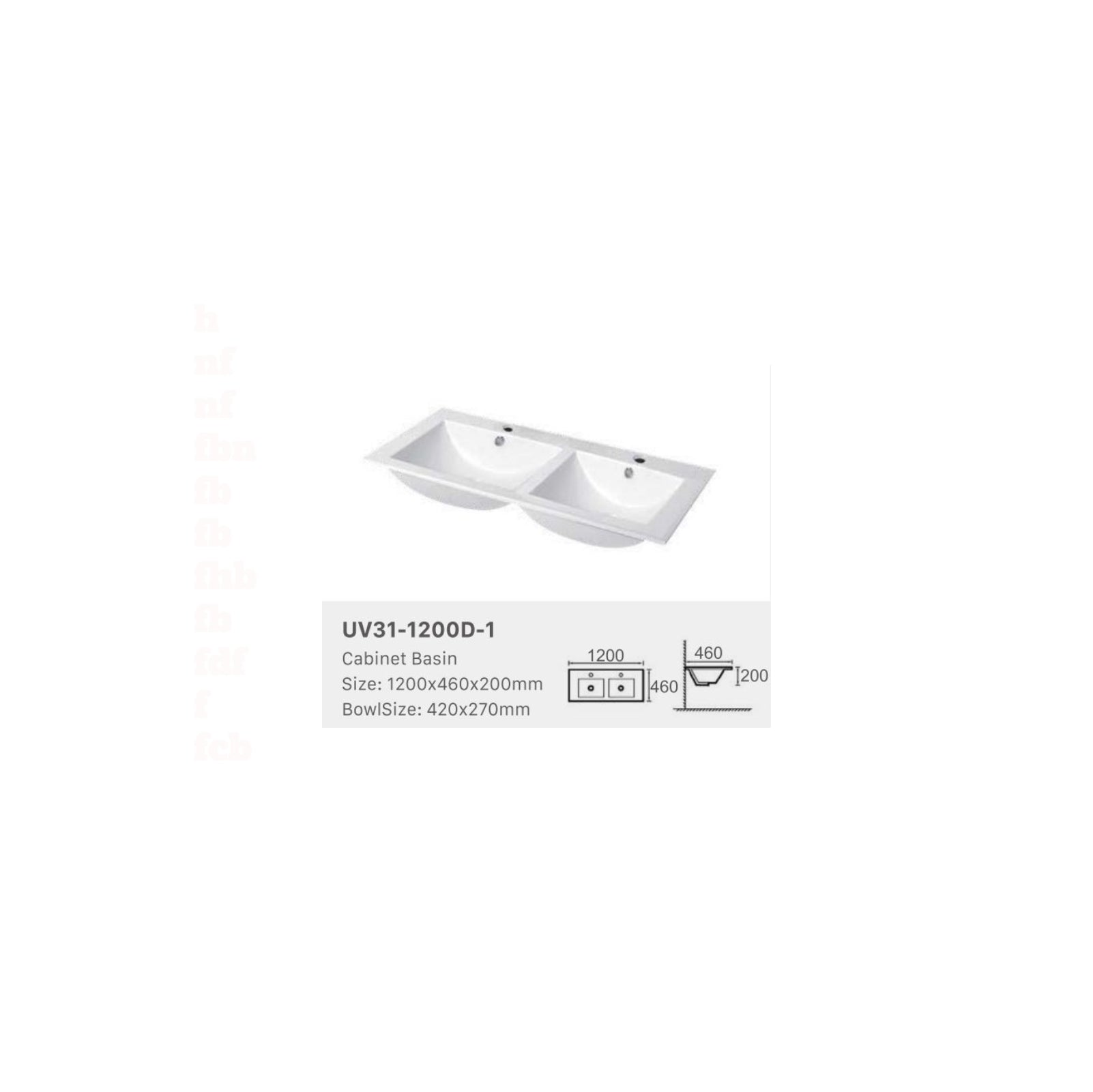 LUNA | 1200MM WALL HUNG VANITY WITH DOUBLE BOWL CERAMIC TOP