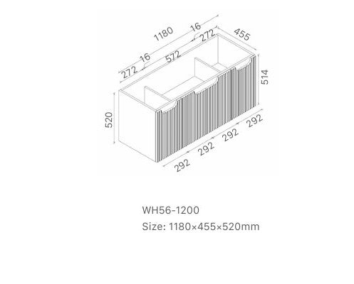 DUPLEX 1200MM WALL HUNG VANITY | MATT WHITE | CERAMIC TOP