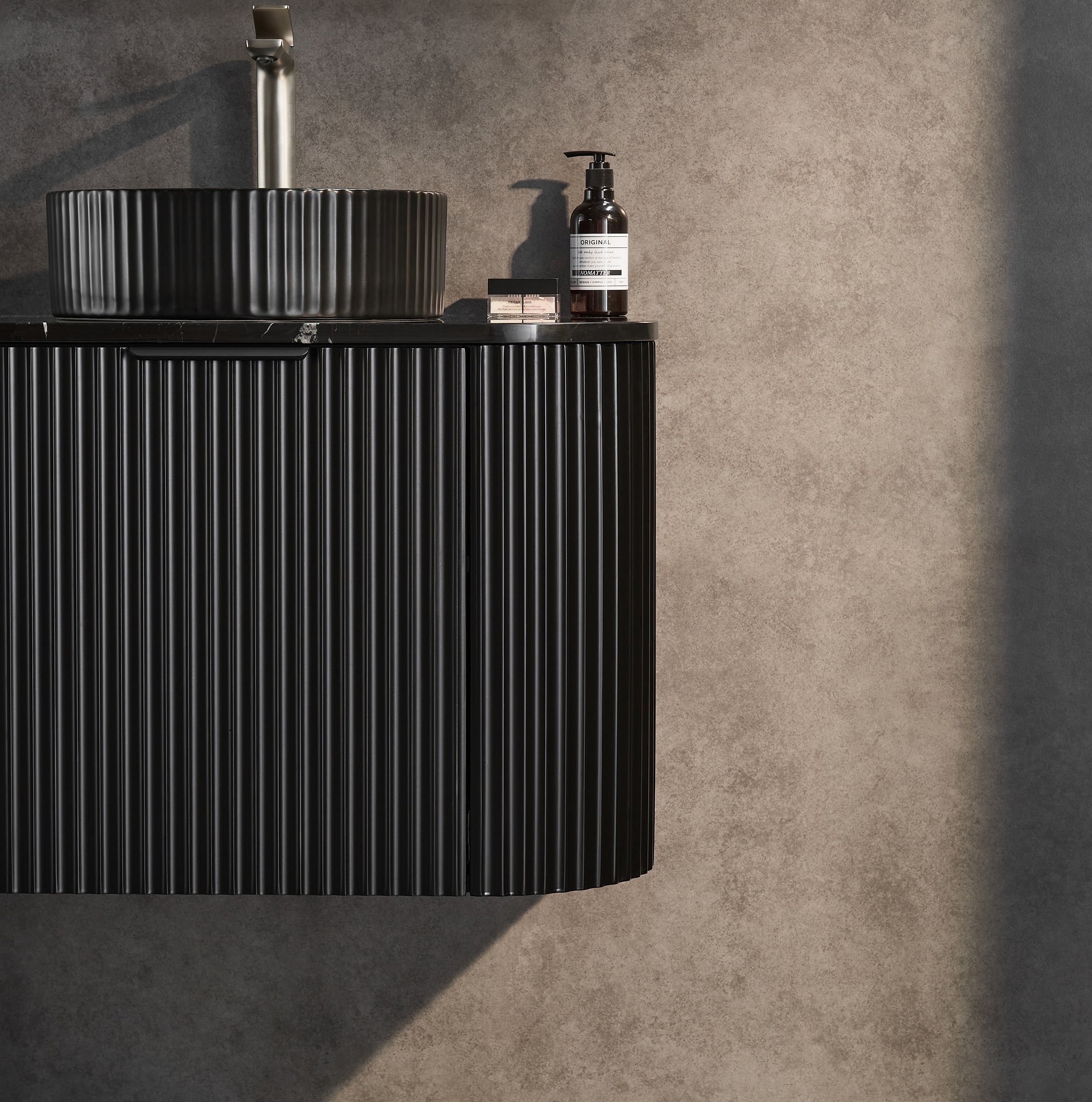 AVALON 600MM WALL HUNG VANITY ONLY | MATT BLACK