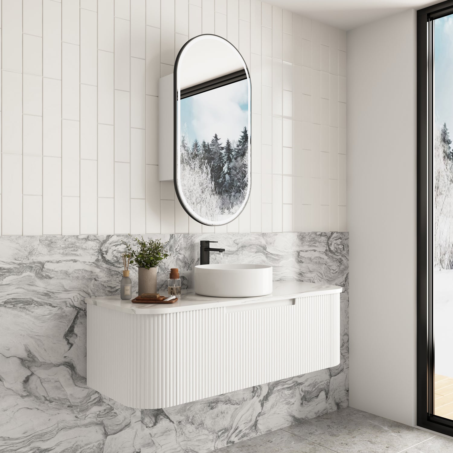 SAVIO | 1200MM WALL HUNG VANITY WITH STONE TOP