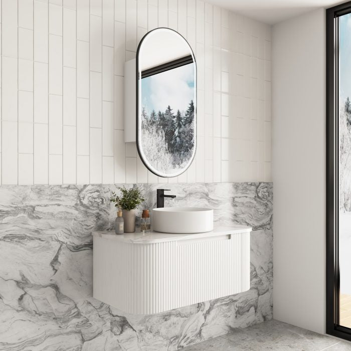SAVIO | 900MM WALL HUNG VANITY WITH STONE TOP