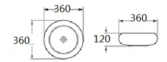Gloss White Round Basin - Compact and stylish, perfect for modern bathrooms