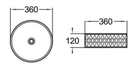 Black and White Round Basin - Contemporary design for stylish bathrooms