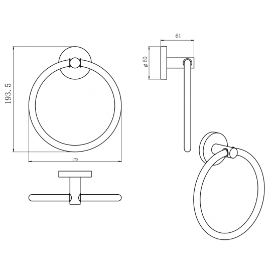 LUCID | ROUND TOWEL RING