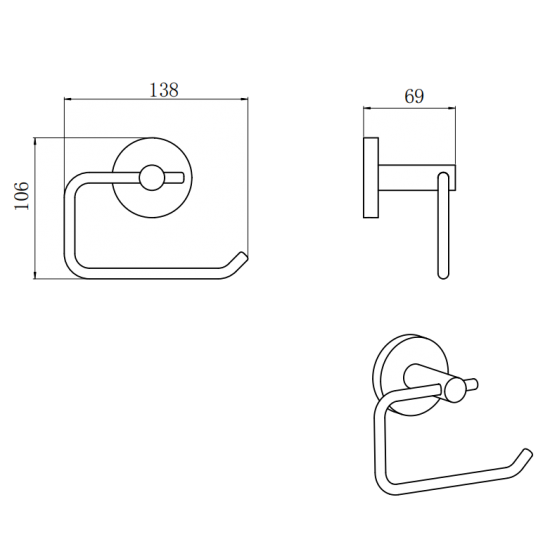 Lucid toilet roll holder: Sleek, durable design for modern bathrooms
