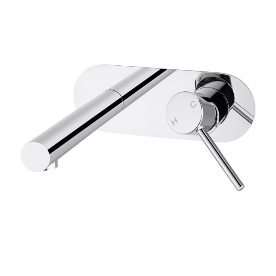 Lucid wall mixer with spout: Modern design, durable construction
