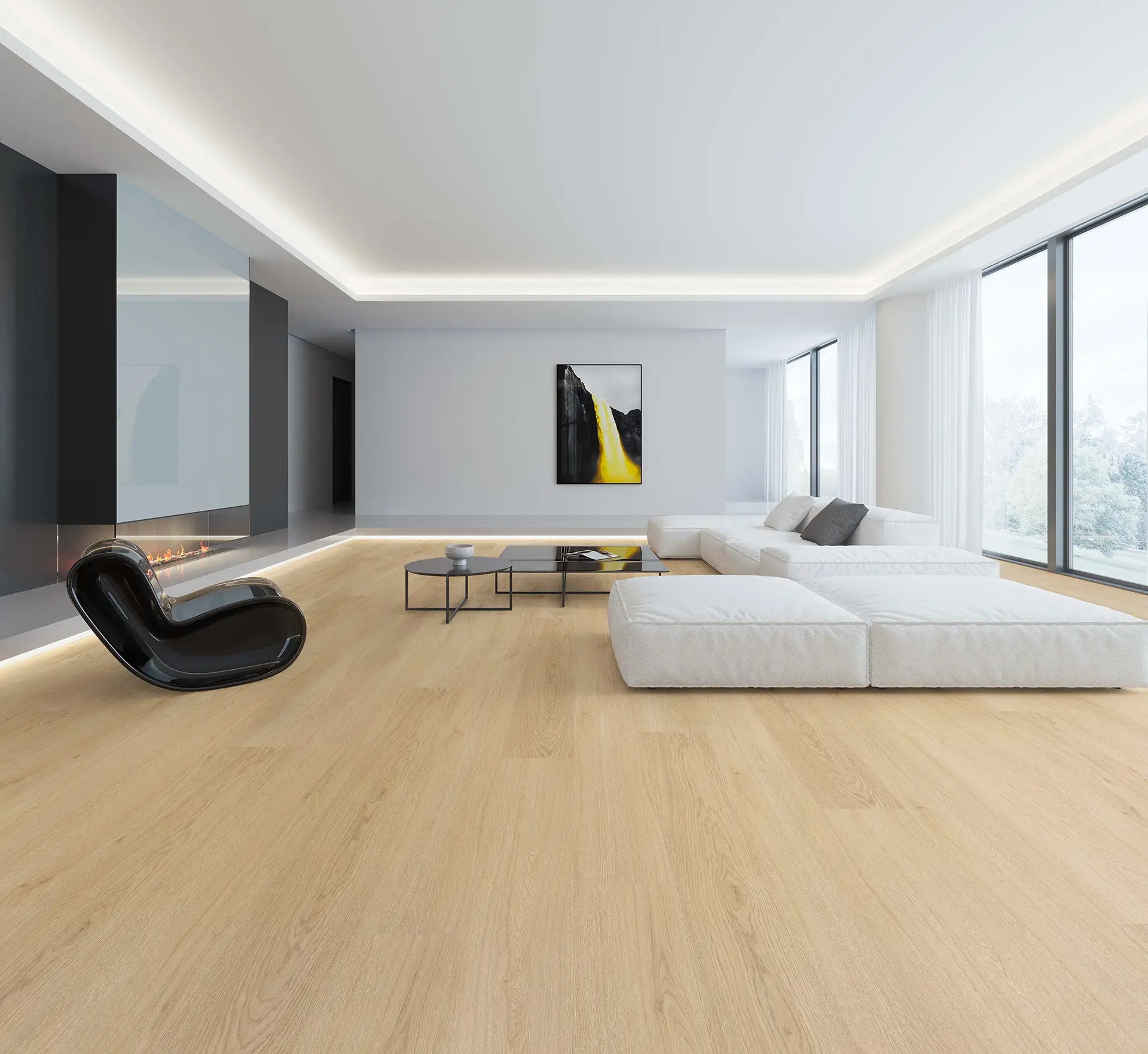 AQUASTONE SPC HYBRID FLOORING HARVEST 1830X230X7mm