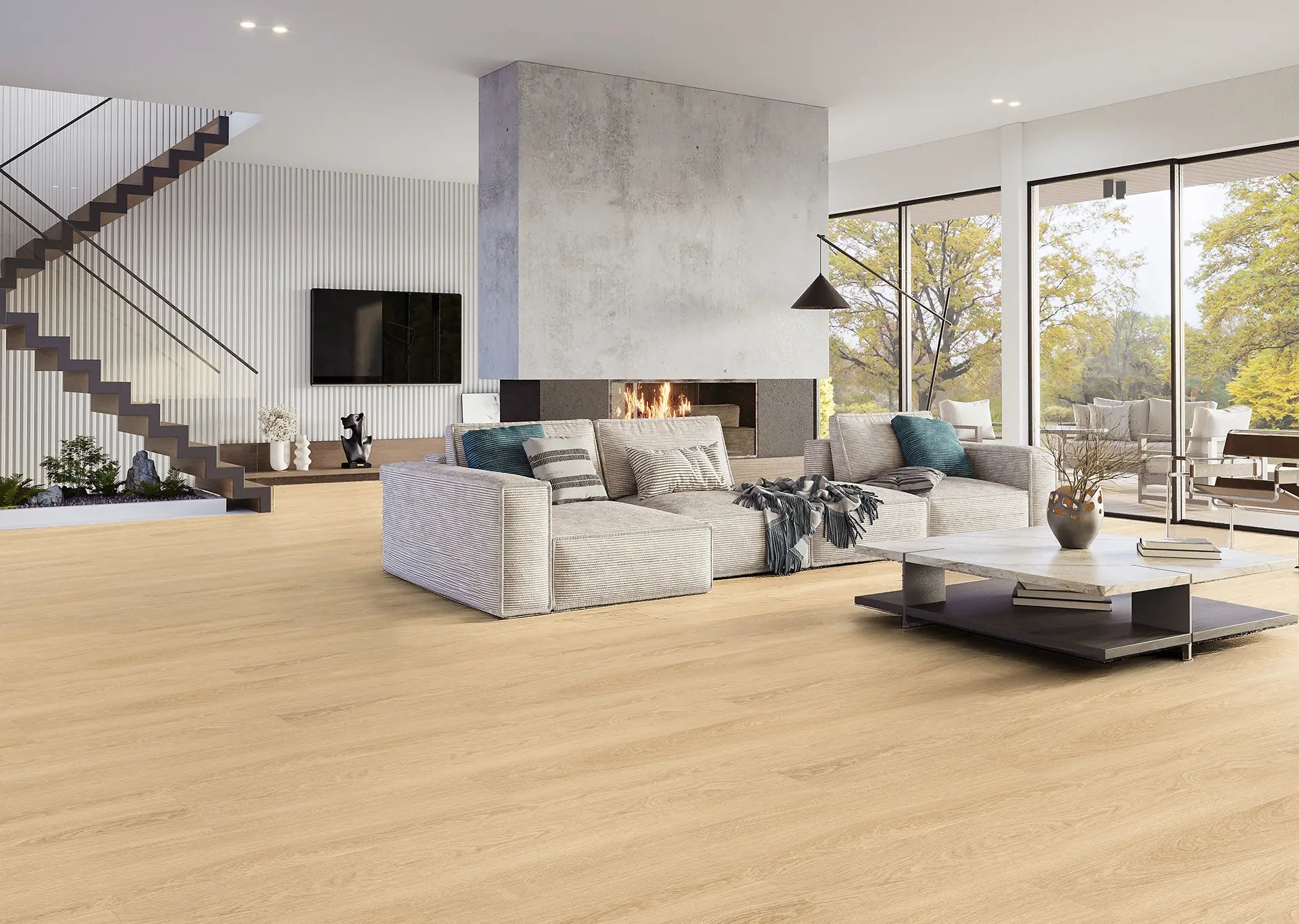 AQUASTONE SPC HYBRID FLOORING DUNE 1830X230X7mm